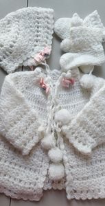 Vintage crocheted infant set
